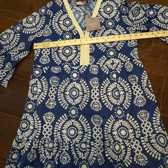 SAIPH LAB white and blue dress size M - Picture 10 of 13